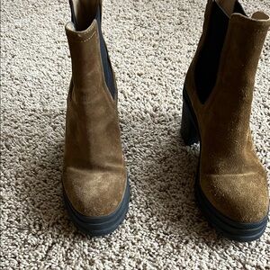 Veronica Beard Brown Suede Ankle Boots
